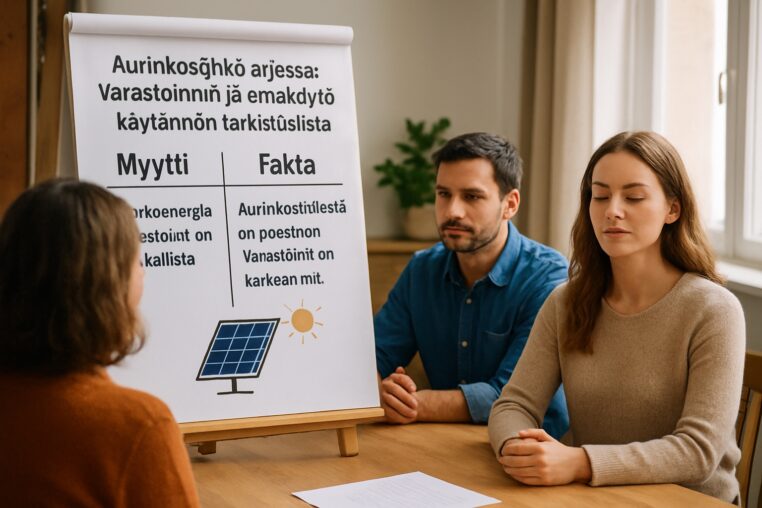 Aurinkosähkö arjessa: varastoinnin ja omakäytön käytännön tarkistuslista